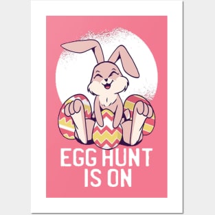 Easter Bunny Spring Gnome Easter Egg Hunting And Basket Gift Posters and Art